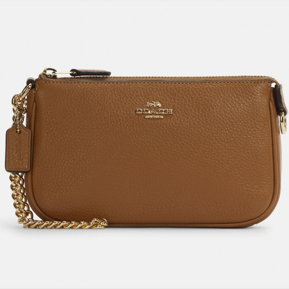 SOLD❗️Coach Pebbled Leather Pouch Wristlet BNWT